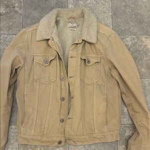 Topman Beige Sherpa-Lined Jacket